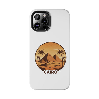 Cairo Pyramids Tough Phone Case — Vintage Egypt Travel iPhone/Android Protective Cover