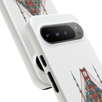 City Bridge Phone Case — Istanbul × San Francisco Illustrated Travel Design