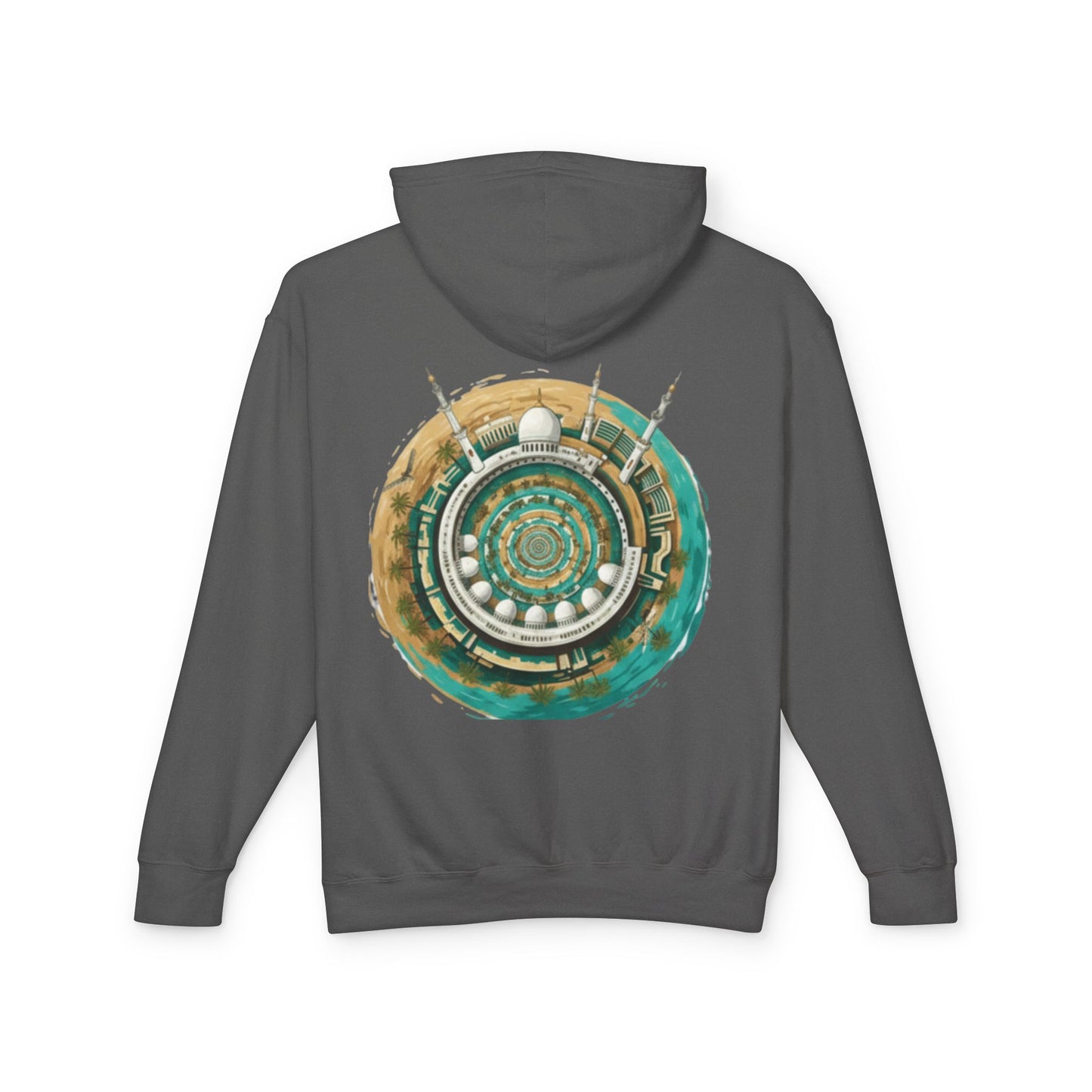 Mandala Mosque Hoodie — Islamic Geometric Art Backprint Hoodie