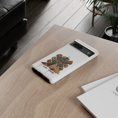 Cairo × London Phone Case — Vintage Mosaic Pyramids & Big Ben Travel Design