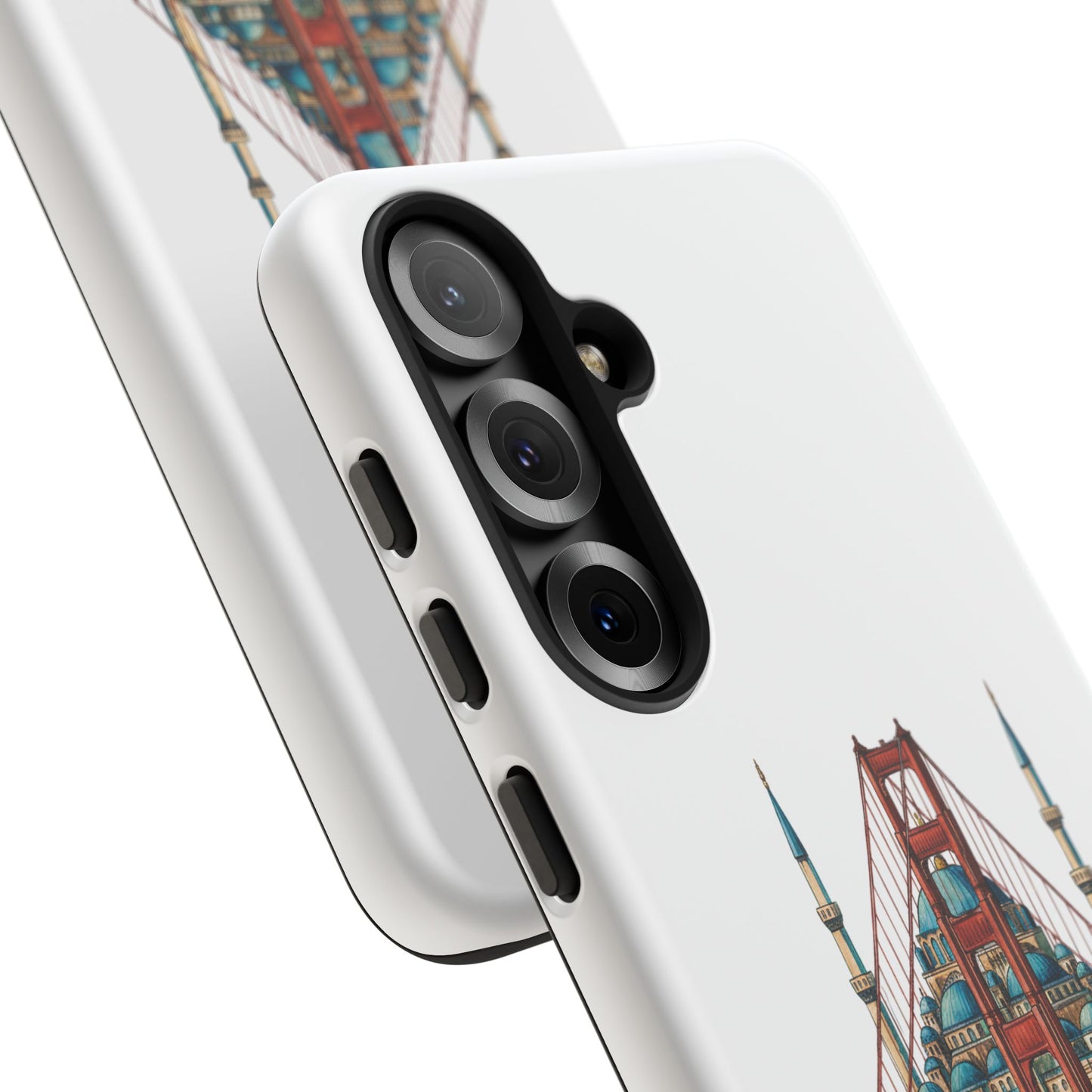 City Bridge Phone Case — Istanbul × San Francisco Illustrated Travel Design