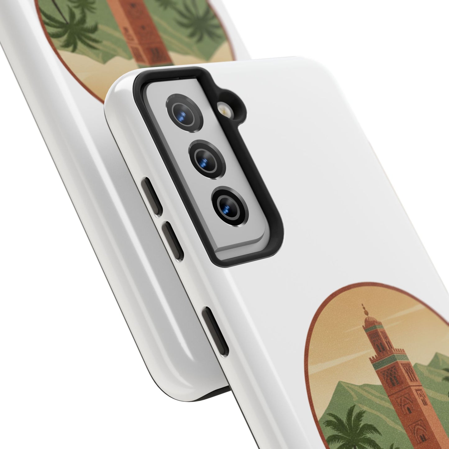 Marrakech Travel Phone Case — Vintage Moroccan Koutoubia Tower Design