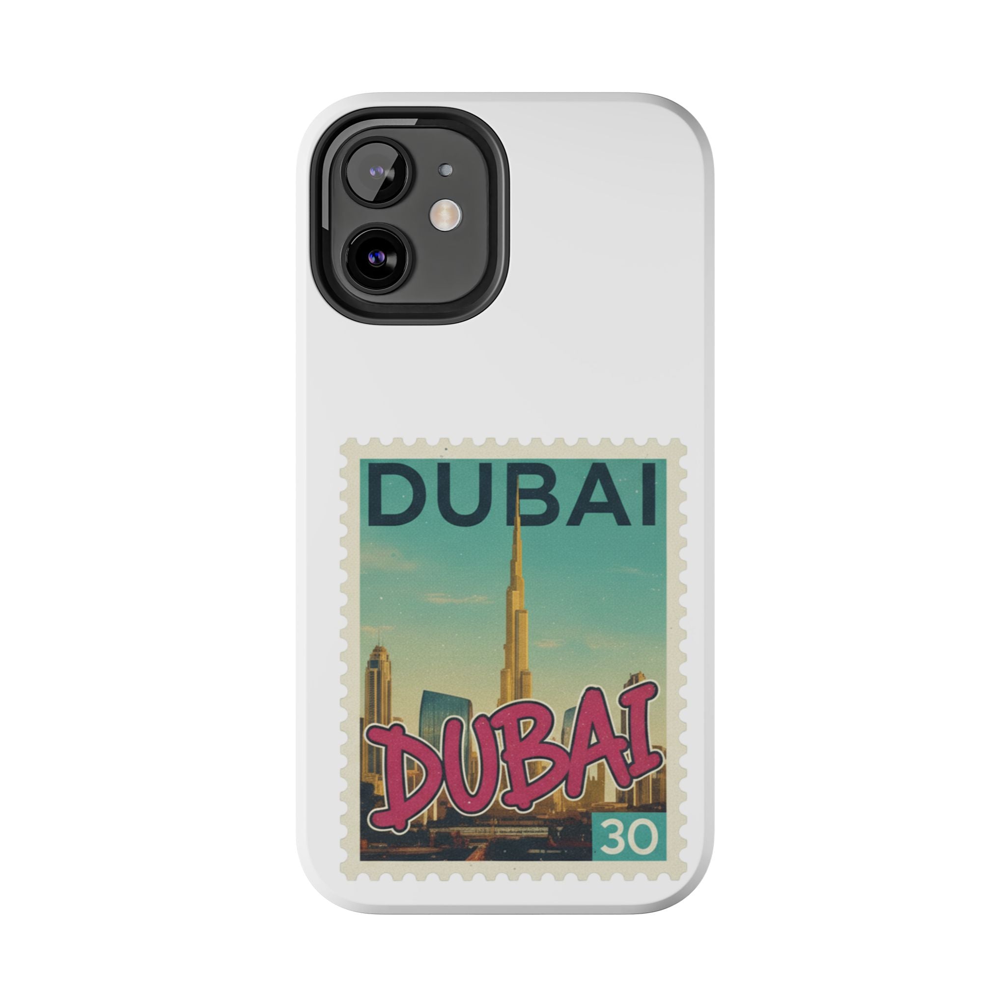 Dubai Postage Stamp Phone Case — Travel-Inspired Tough iPhone Case