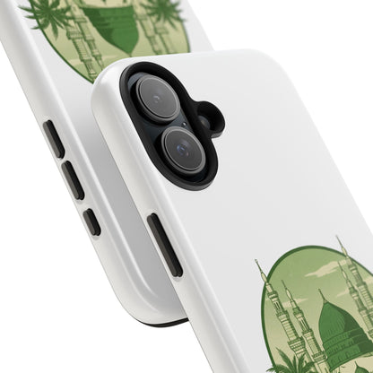 Medina Mosque Tough Phone Case – Islamic Landmark Green Phone Cover