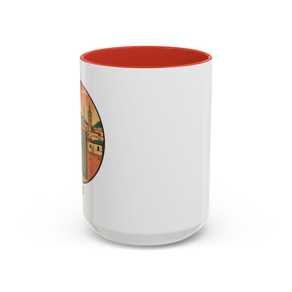 Mug à café Fez Landmark Accent — Souvenir de voyage représentant un paysage urbain marocain (11/15 oz)
