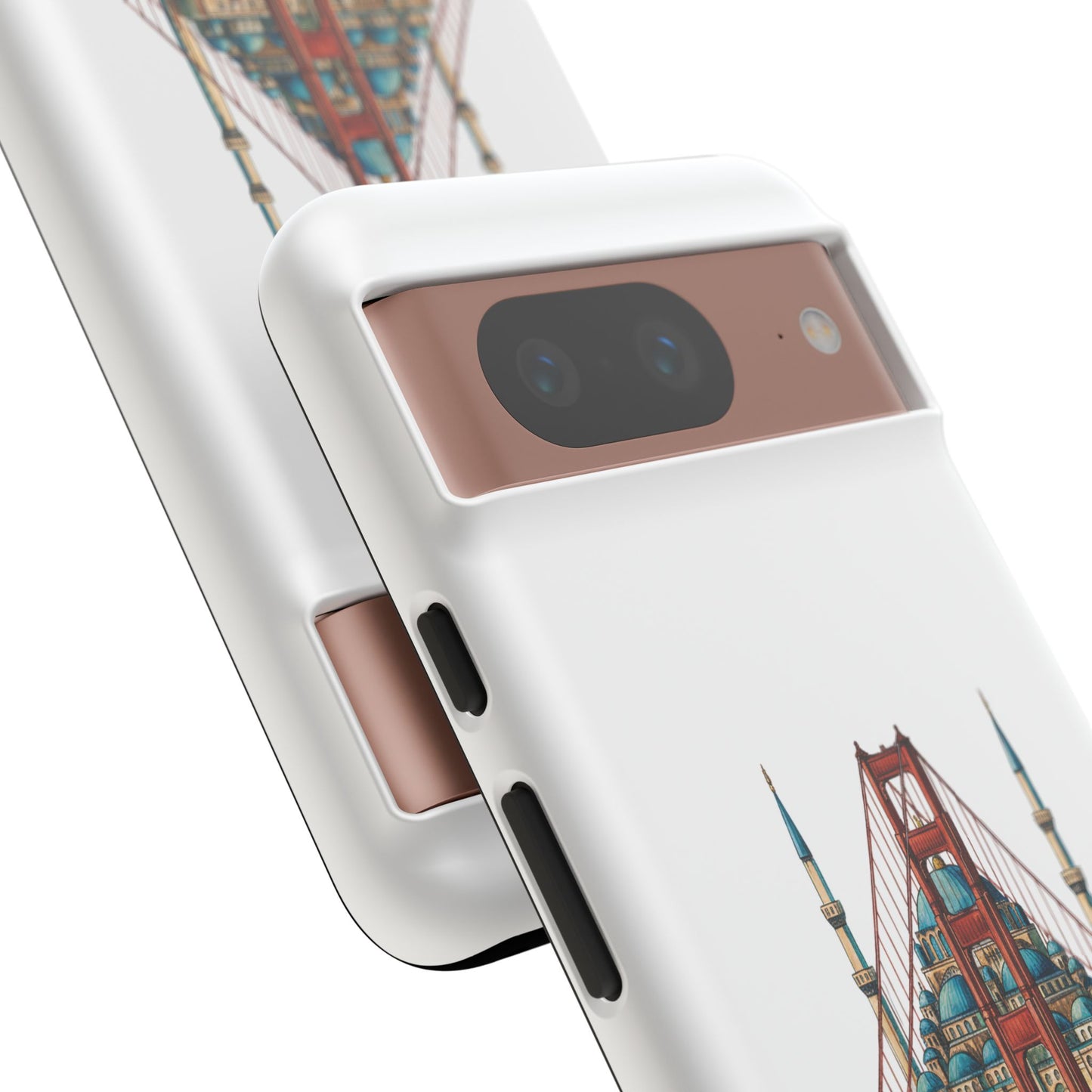 City Bridge Phone Case — Istanbul × San Francisco Illustrated Travel Design