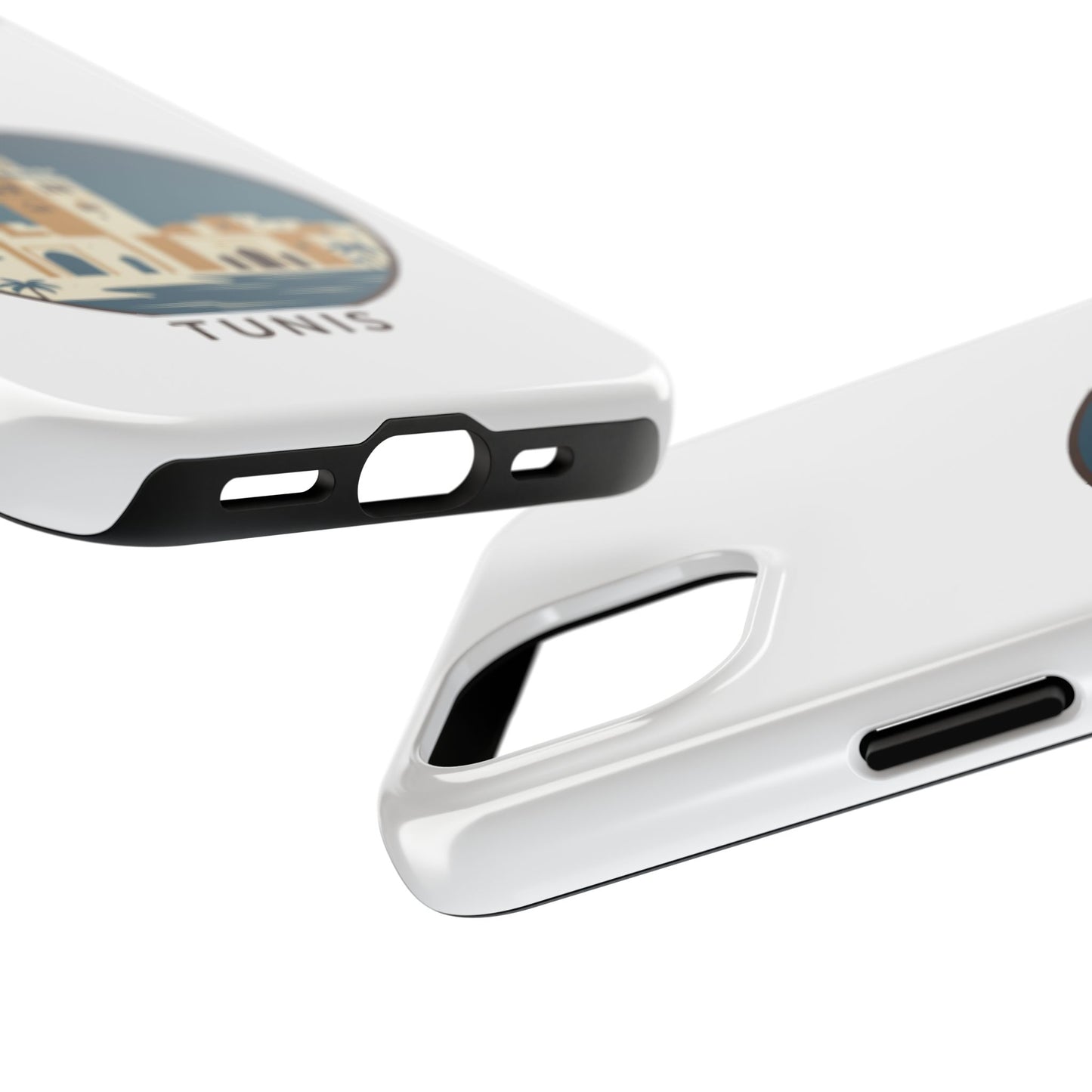 Coque de téléphone motif paysage urbain de Tunis — Coque de protection résistante pour iPhone