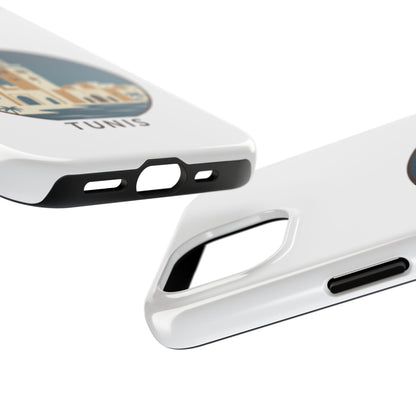 Coque de téléphone motif paysage urbain de Tunis — Coque de protection résistante pour iPhone