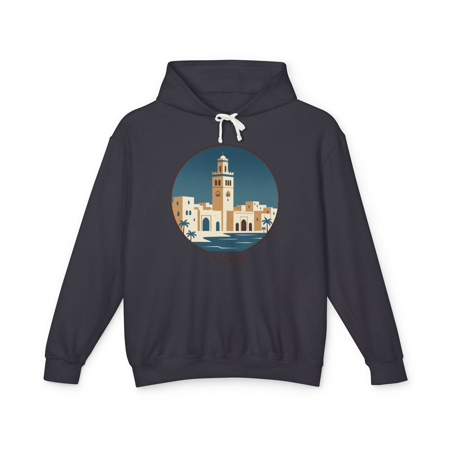 Tunis Skyline Hoodie — Minimalist Tunis Travel Sweatshirt