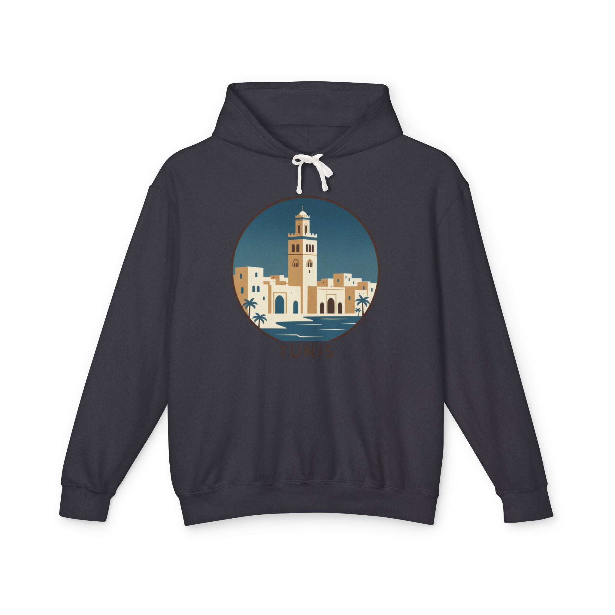 Tunis Skyline Hoodie — Minimalist Tunis Travel Sweatshirt
