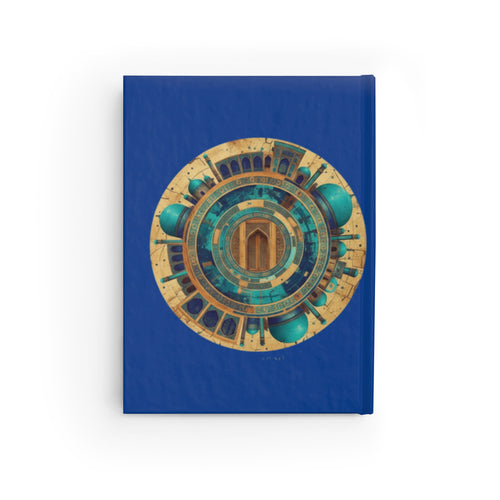 Mandala Cityscape Journal — Blue Geometric Travel Notebook
