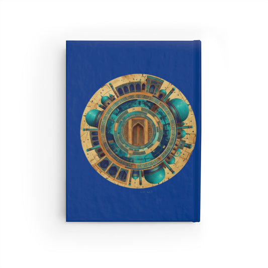 Mandala Cityscape Journal — Blue Geometric Travel Notebook