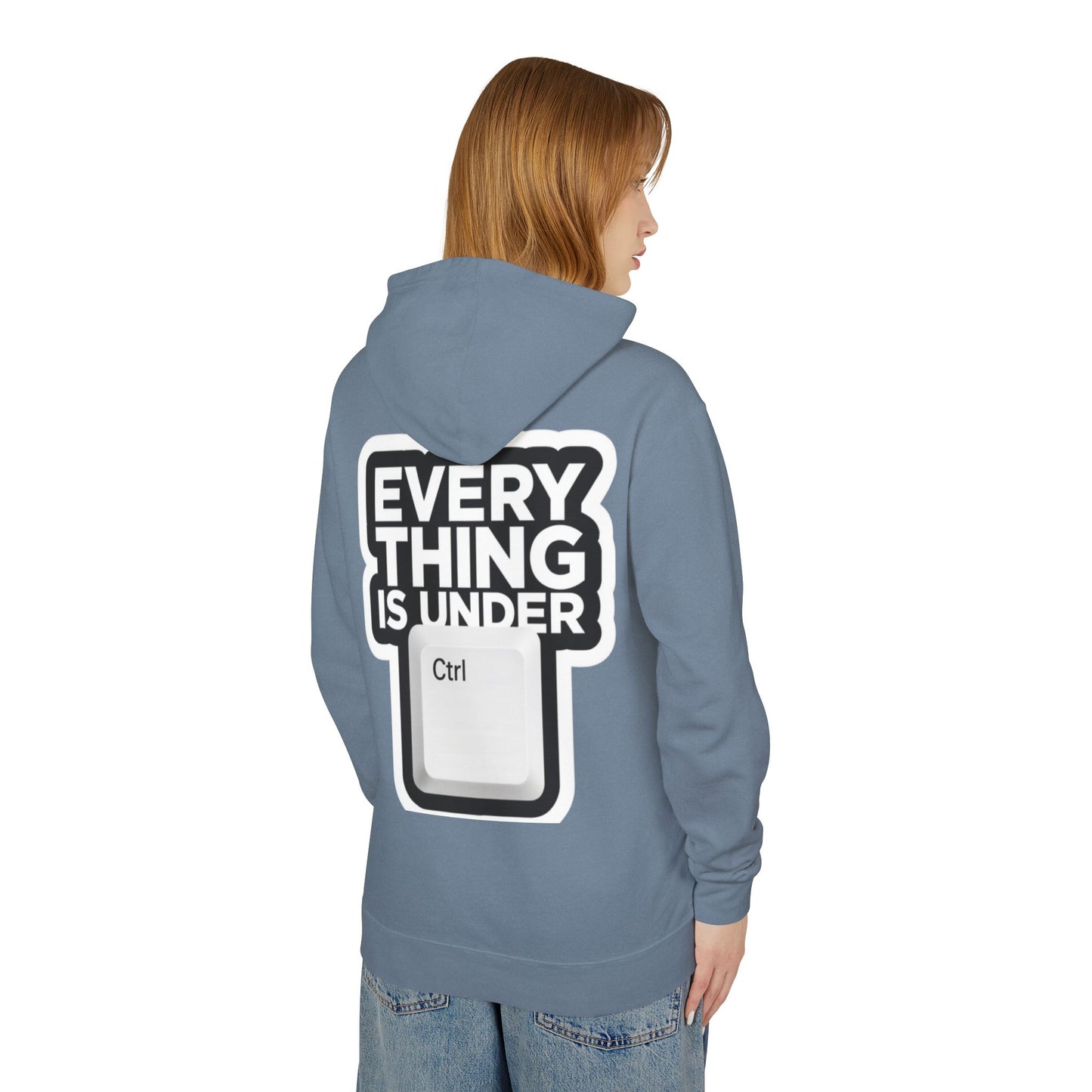 Everything Is Under Ctrl Hoodie — Funny Tech Keyboard Graphic Lightweight Hoodie