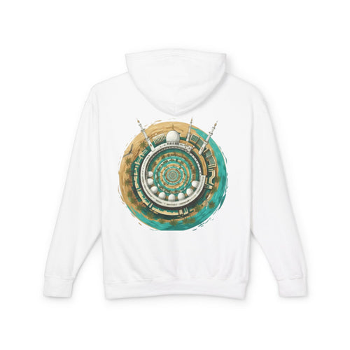 Mandala Mosque Hoodie — Islamic Geometric Art Backprint Hoodie