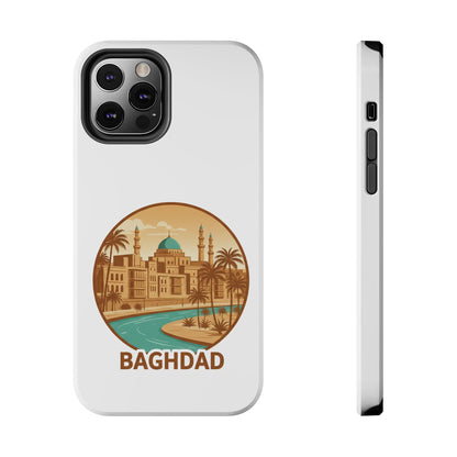Baghdad Illustrated Tough Phone Case — Vintage Middle East Cityscape Protective Cover