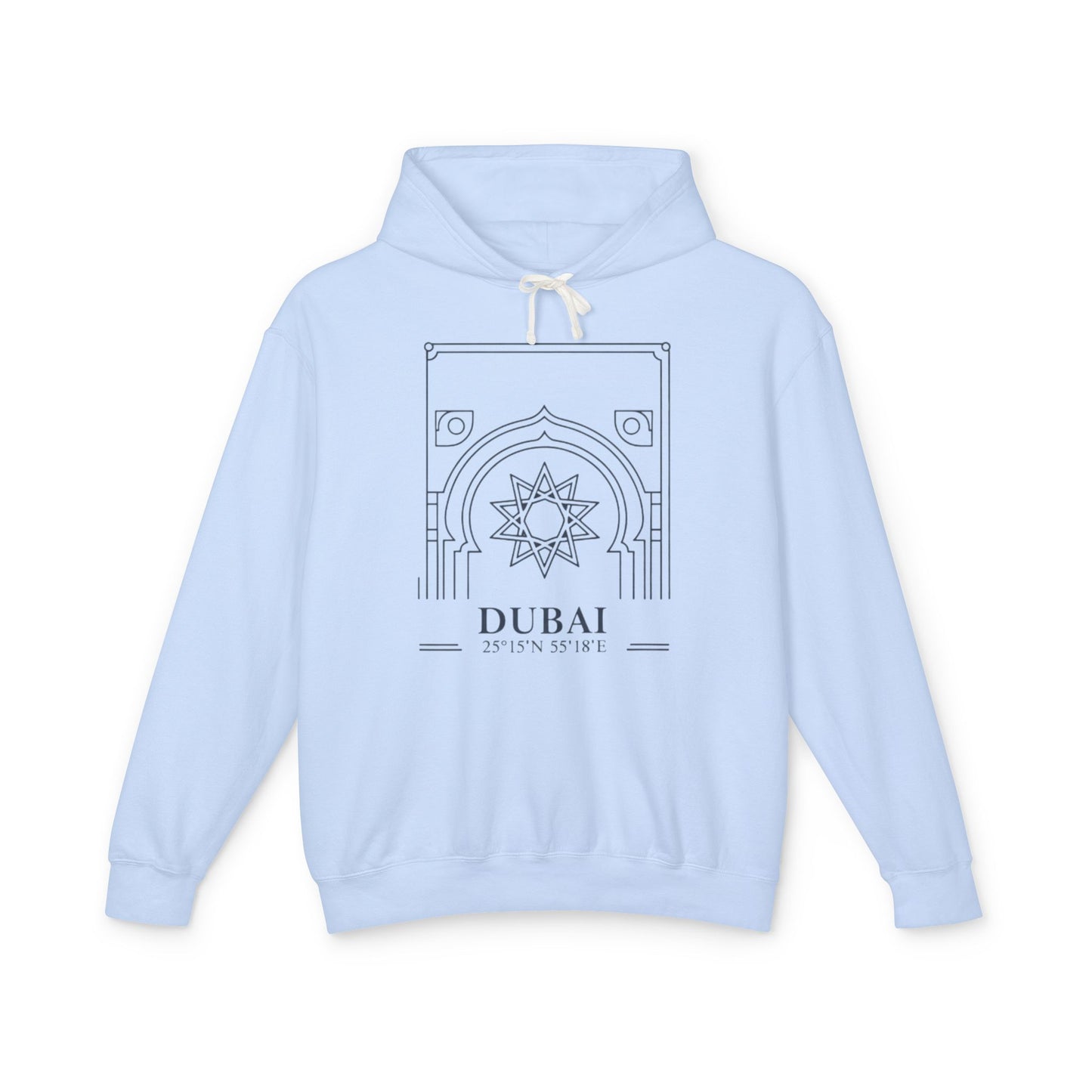 Dubai Architectural Hoodie — Minimal Line Art Travel Sweatshirt