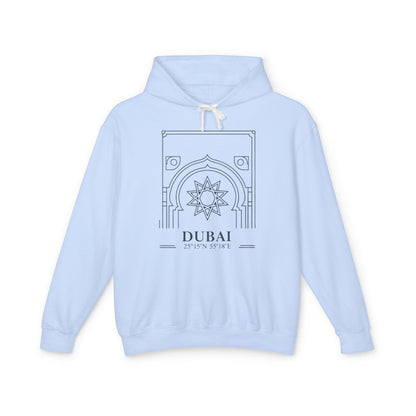 Dubai Architectural Hoodie — Minimal Line Art Travel Sweatshirt