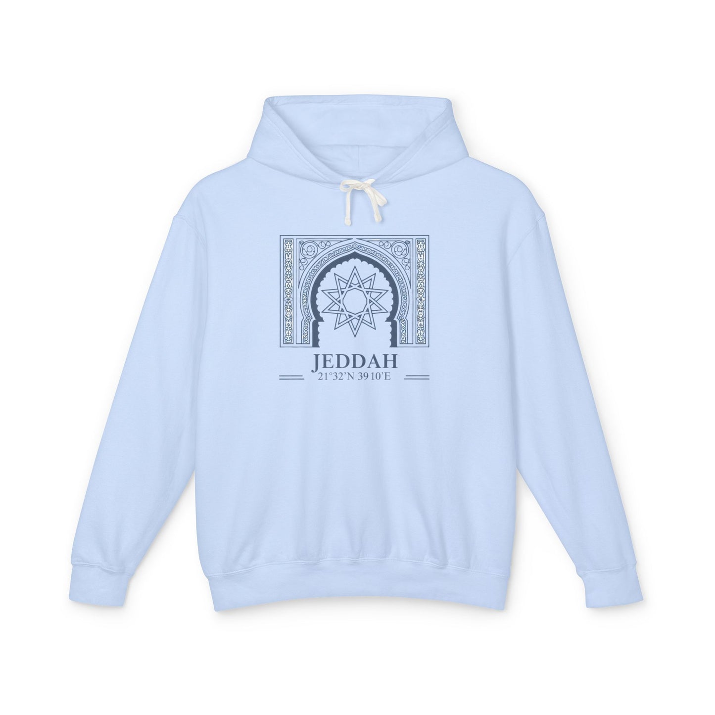 Jeddah Architectural Mandala Hoodie — Middle Eastern Travel Souvenir Sweatshirt