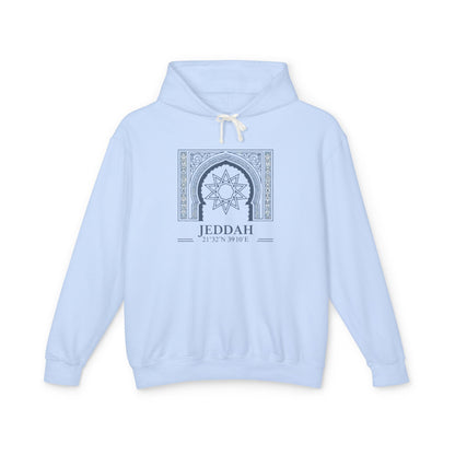 Jeddah Architectural Mandala Hoodie — Middle Eastern Travel Souvenir Sweatshirt