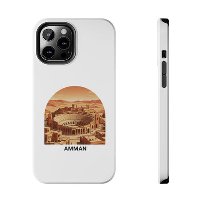 Amman Coliseum Tough Phone Case — Vintage Desert Cityscape Protective Cover