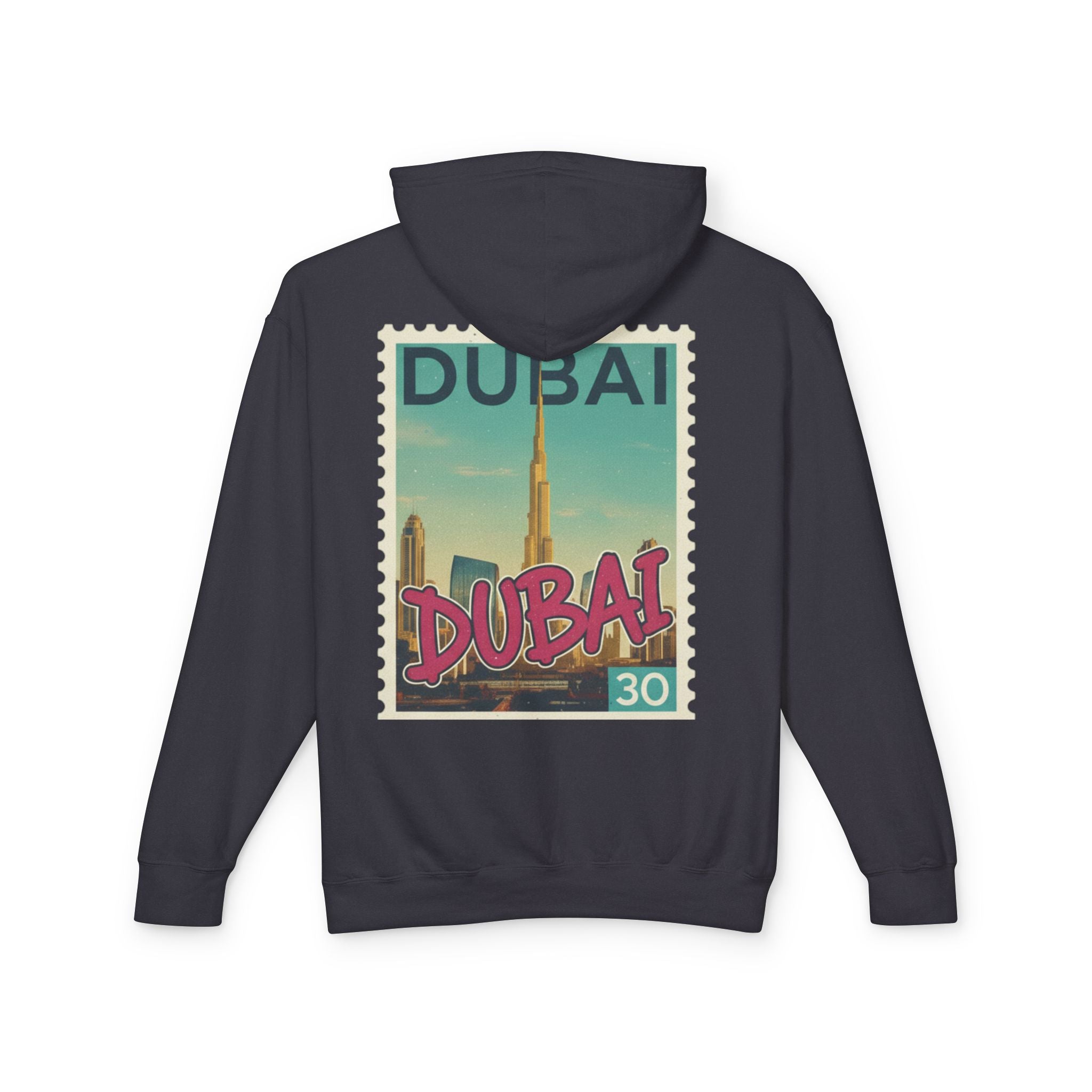Dubai Vintage Postage Stamp Hoodie – Travel Souvenir Sweatshirt