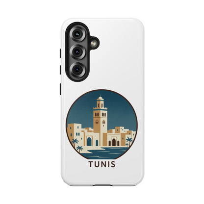 Coque de téléphone motif paysage urbain de Tunis — Coque de protection résistante pour iPhone