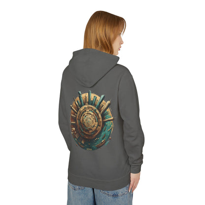 Hoodie — Retro Futuristic City Planet Graphic Hooded Sweatshirt