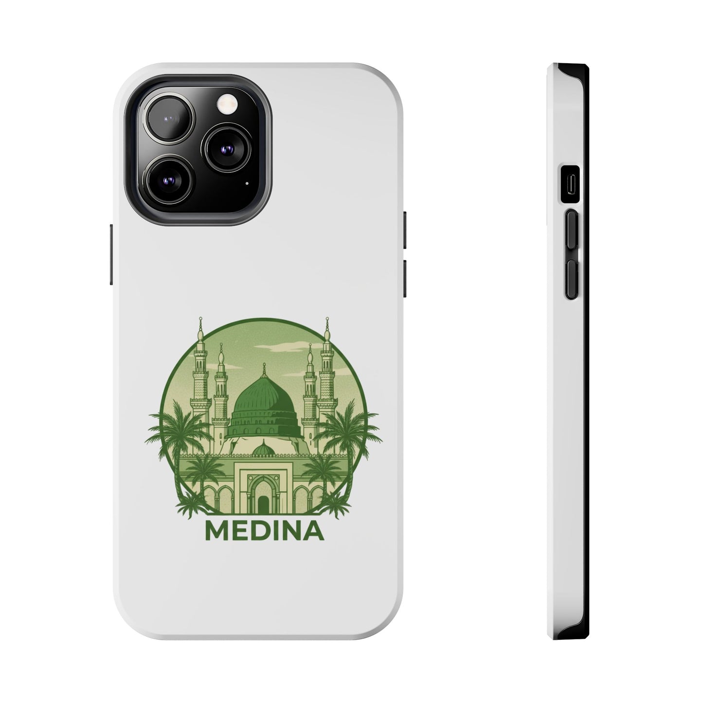 Medina Mosque Tough Phone Case – Islamic Landmark Green Phone Cover