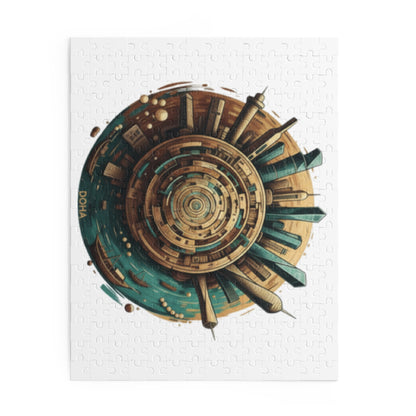 Doha Cityscape Puzzle — Circular Futuristic Skyline 120/252/500-Piece