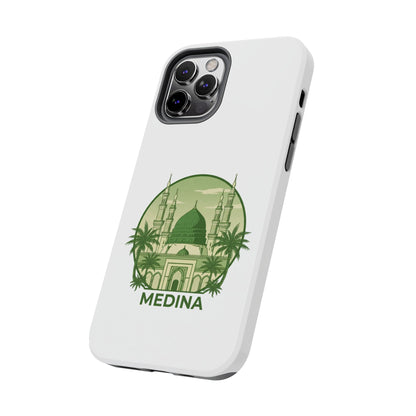Medina Mosque Tough Phone Case – Islamic Landmark Green Phone Cover