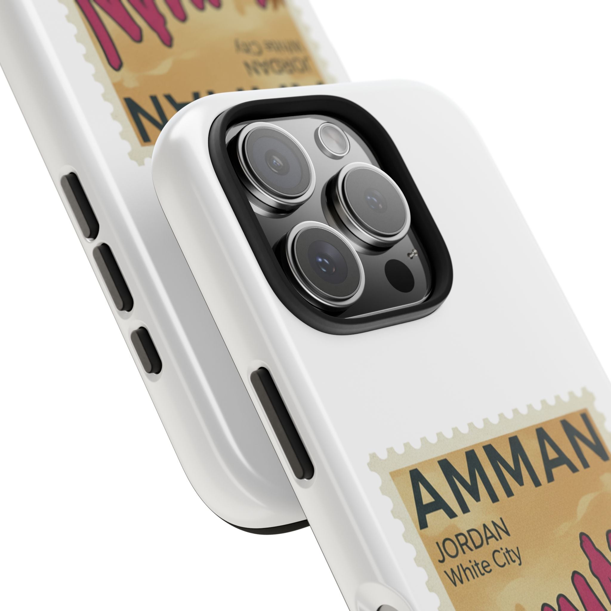 Amman Stamp Tough Phone Case — Jordan Travel Vintage Postage Design