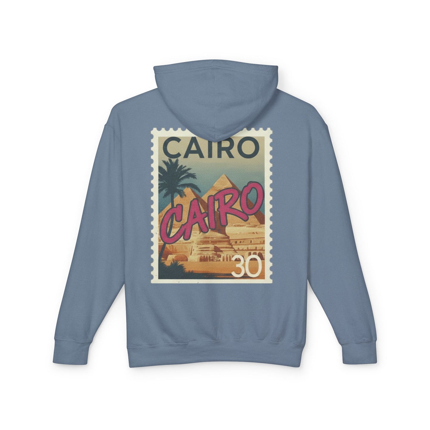 Cairo Vintage Postage Stamp Hoodie — Retro Egypt Travel Sweatshirt