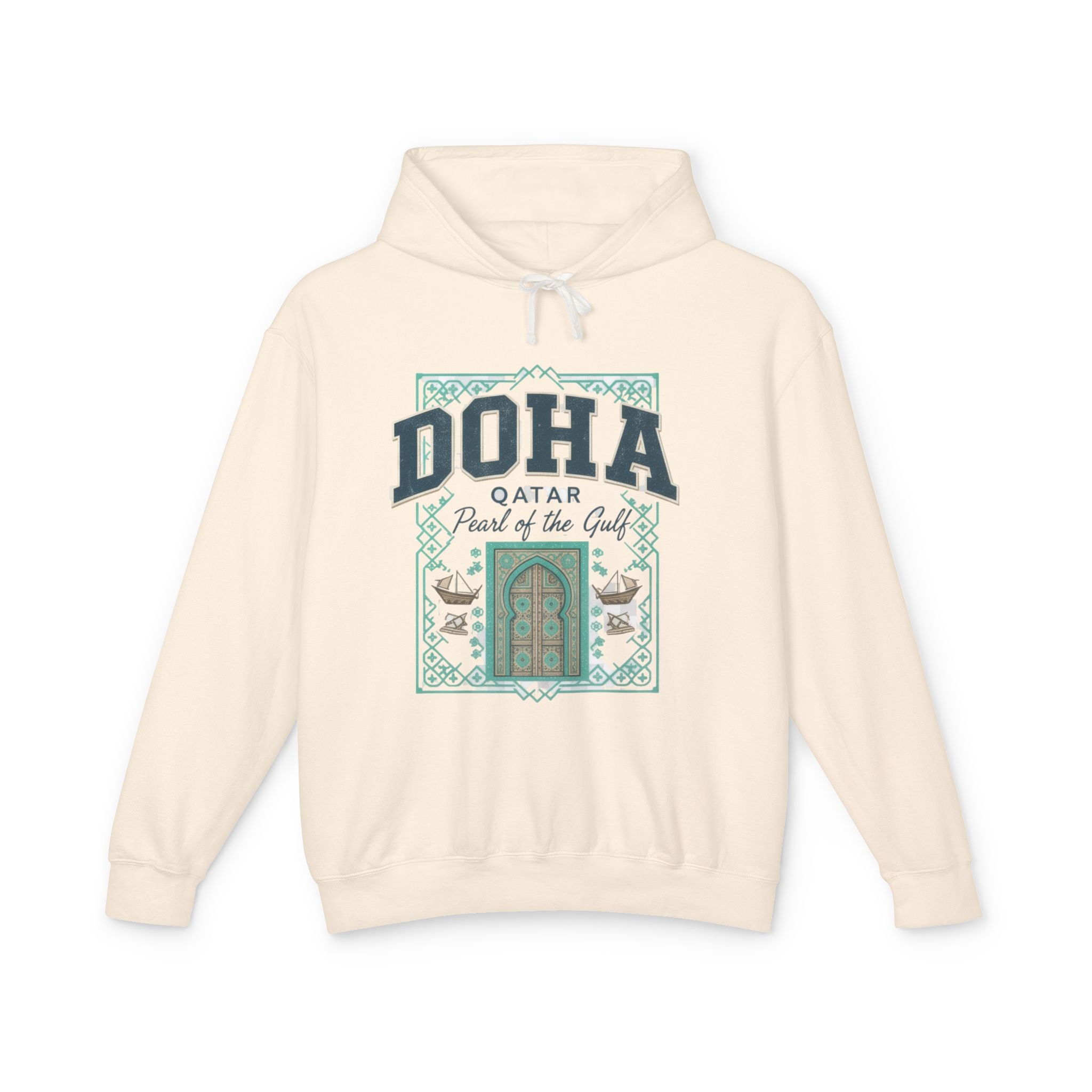 Doha Souvenir Hoodie — Qatar Pearl of the Gulf Travel Sweatshirt