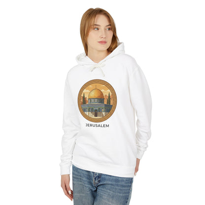 Jerusalem Dome Graphic Hoodie — Vintage Holy City Travel Sweatshirt