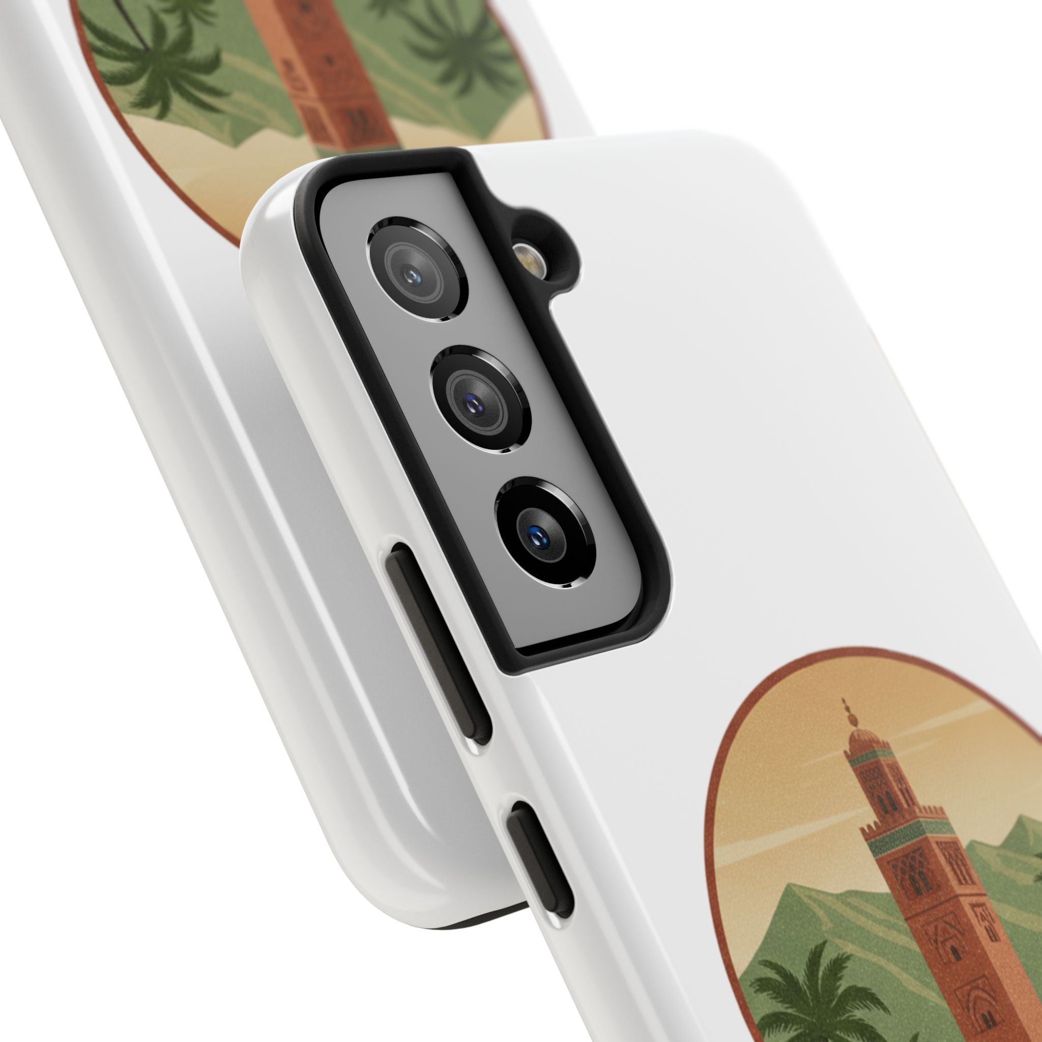 Marrakech Travel Phone Case — Vintage Moroccan Koutoubia Tower Design