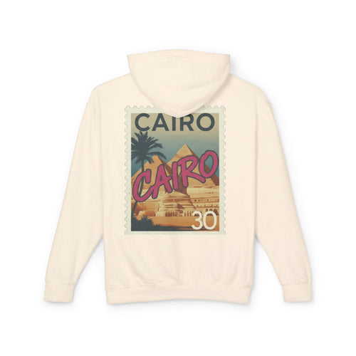 Cairo Vintage Postage Stamp Hoodie — Retro Egypt Travel Sweatshirt