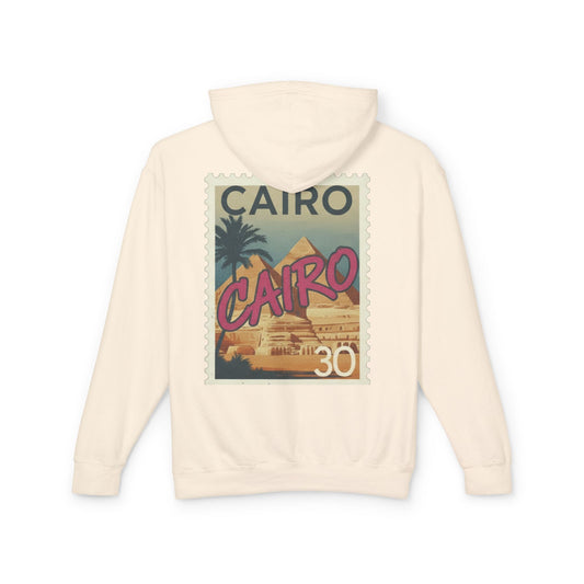 Cairo Vintage Postage Stamp Hoodie — Retro Egypt Travel Sweatshirt