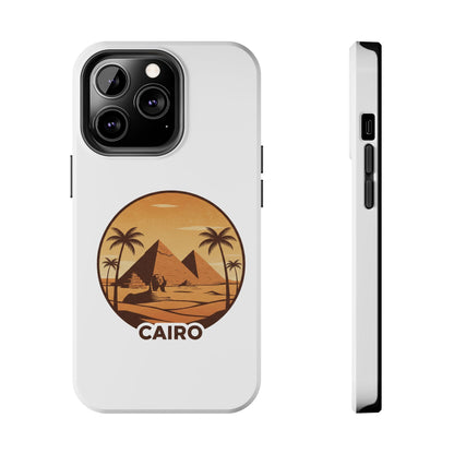 Cairo Pyramids Tough Phone Case — Vintage Egypt Travel iPhone/Android Protective Cover