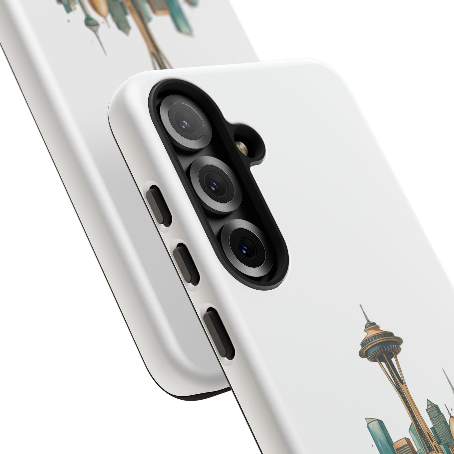 Coque de téléphone résistante Doha x Seattle Skyline — Protection pour téléphone inspirée de la ville