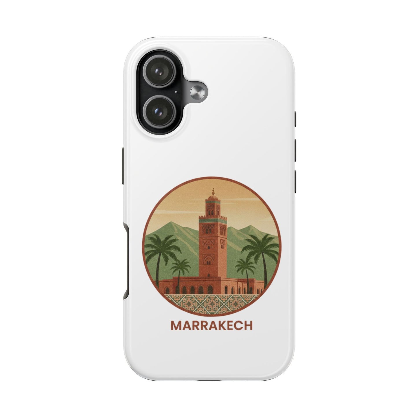 Marrakech Travel Phone Case — Vintage Moroccan Koutoubia Tower Design