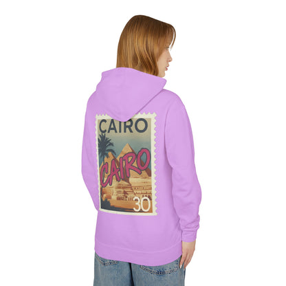Cairo Vintage Postage Stamp Hoodie — Retro Egypt Travel Sweatshirt
