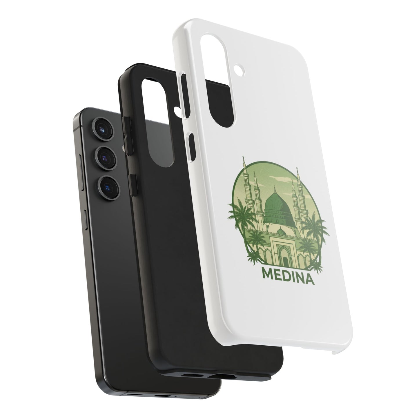 Medina Mosque Tough Phone Case – Islamic Landmark Green Phone Cover