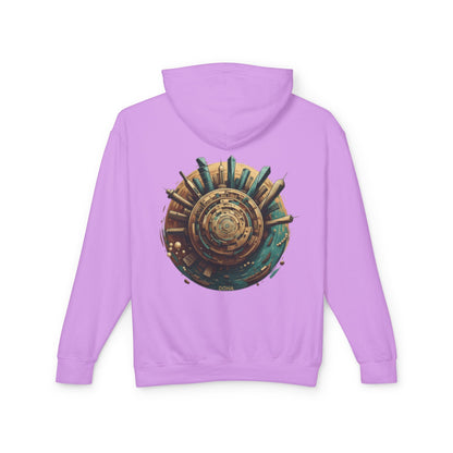 Hoodie — Retro Futuristic City Planet Graphic Hooded Sweatshirt