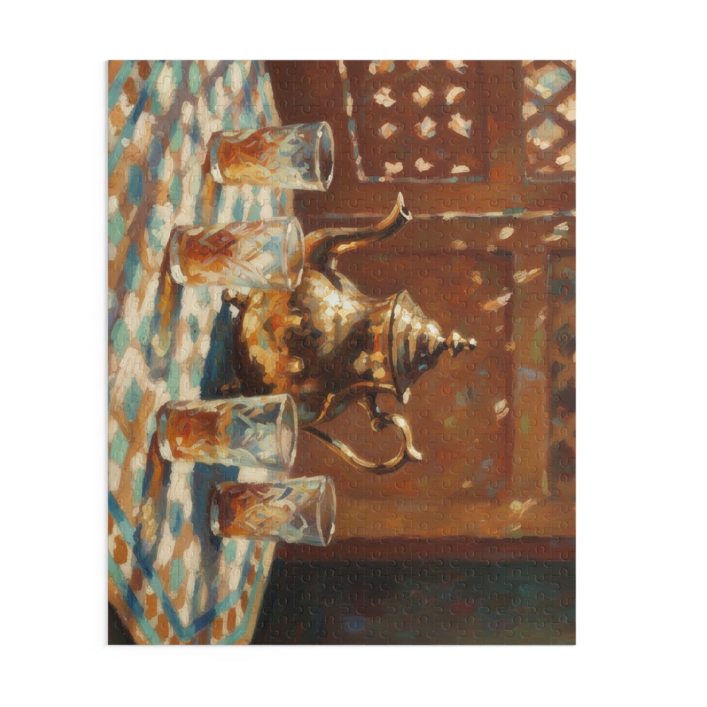 Moroccan Tea Set Puzzle — 120/252/500-Piece Decorative Jigsaw