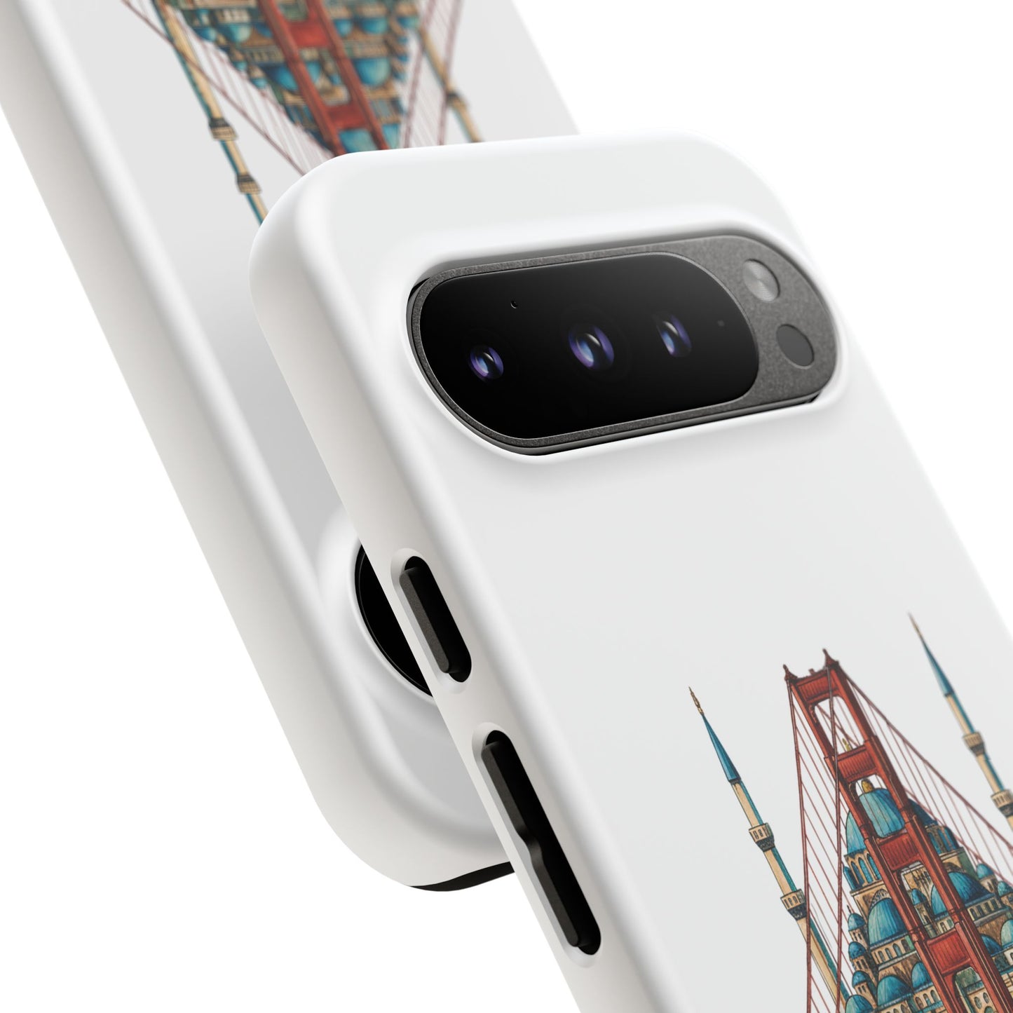 City Bridge Phone Case — Istanbul × San Francisco Illustrated Travel Design
