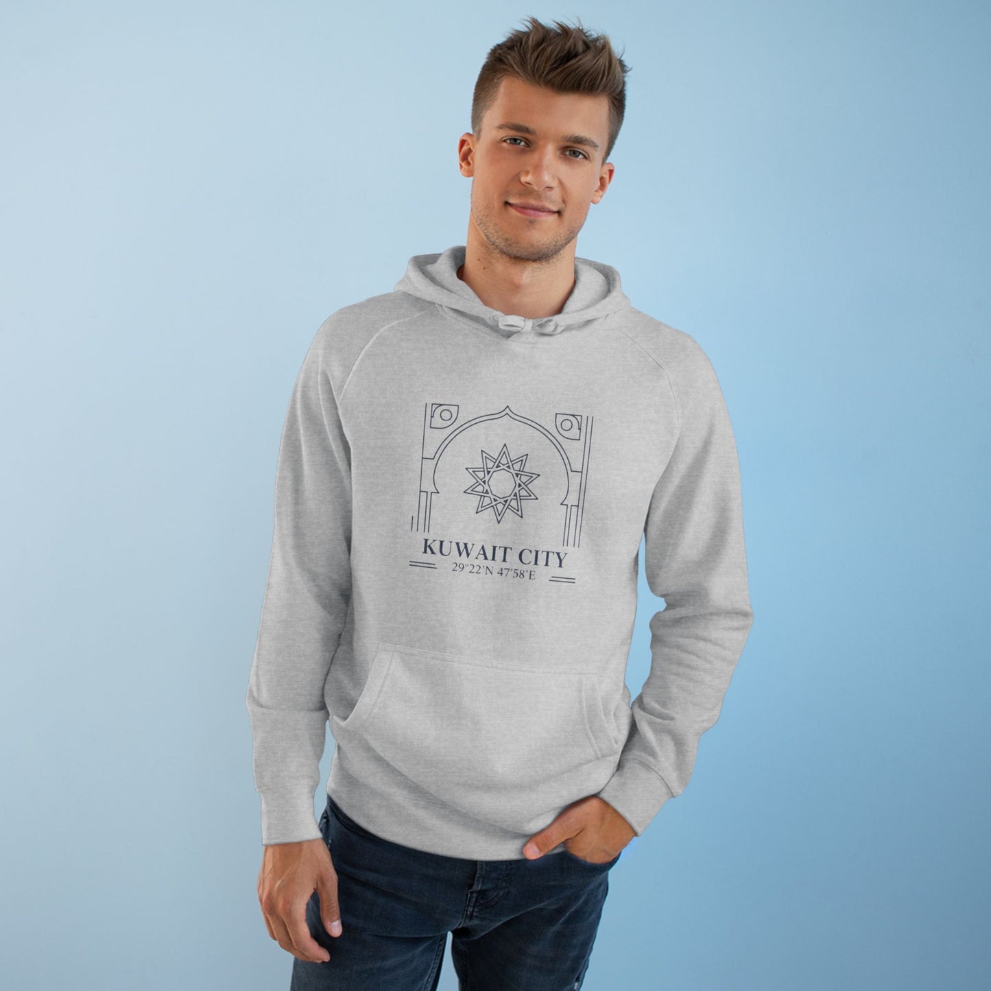 Kuwait City Architectural Hoodie — Minimalist Middle East Travel Sweatshirt