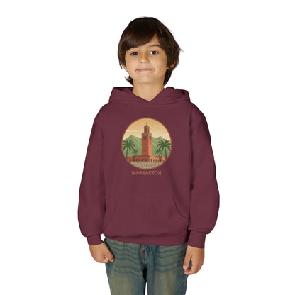 Marrakech Youth Hoodie – Vintage Palm Sunset Travel Sweatshirt