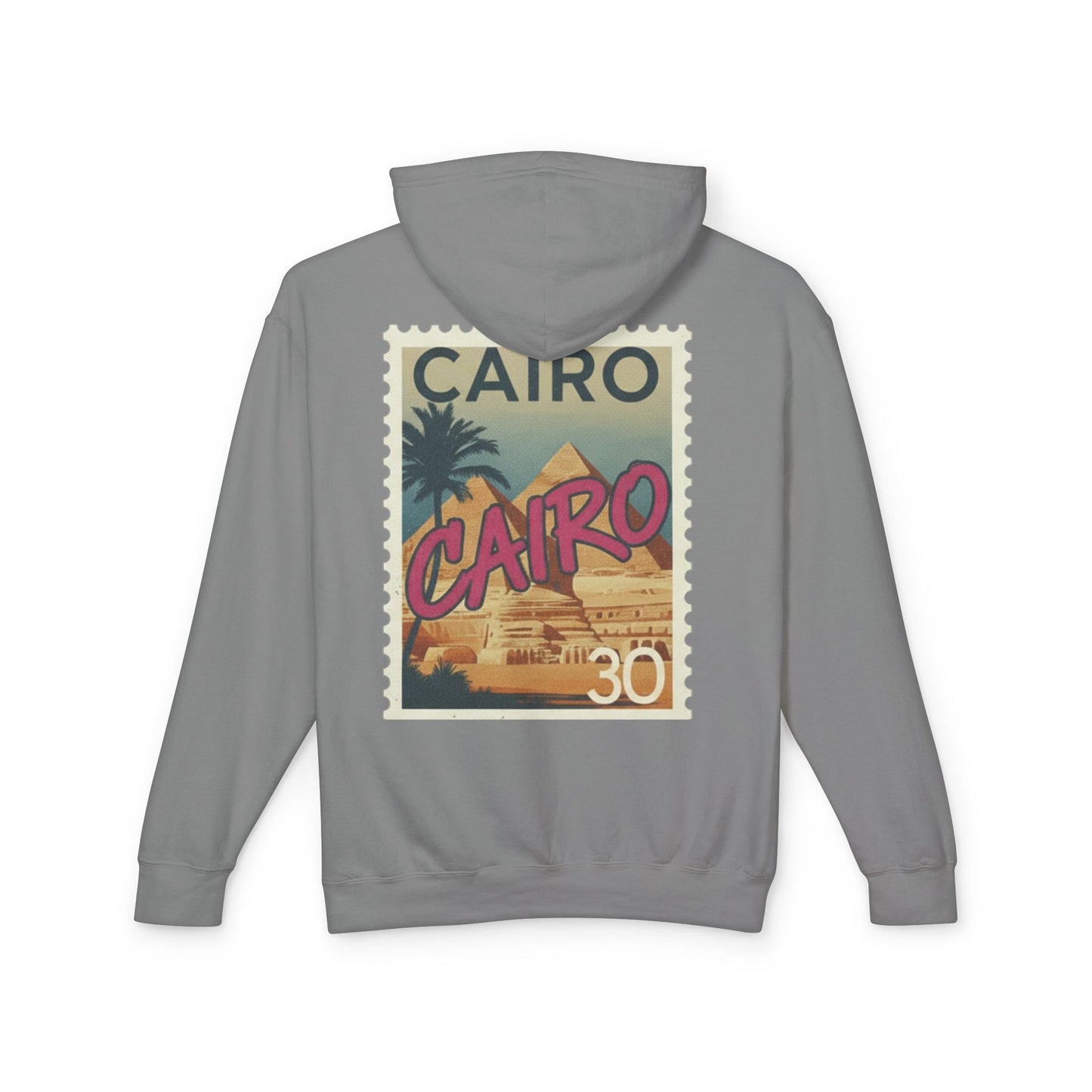 Cairo Vintage Postage Stamp Hoodie — Retro Egypt Travel Sweatshirt