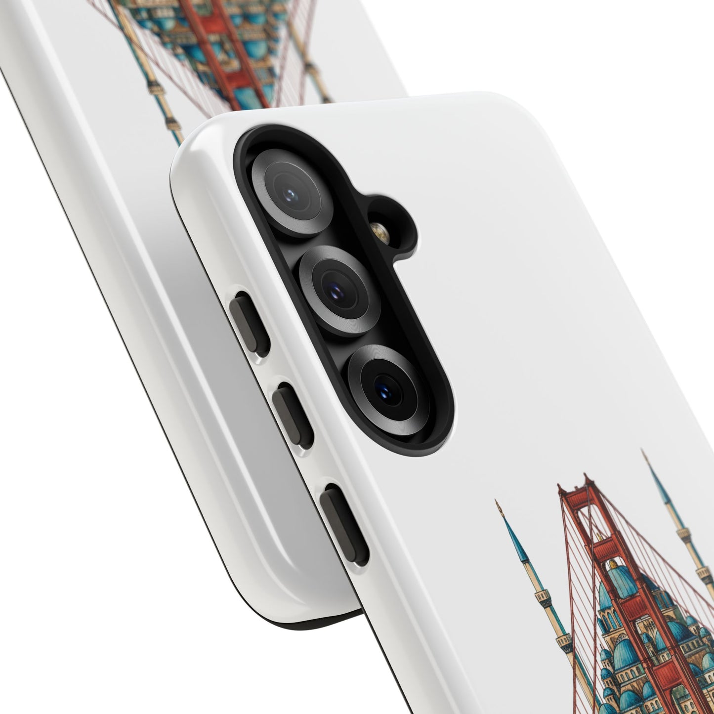 City Bridge Phone Case — Istanbul × San Francisco Illustrated Travel Design