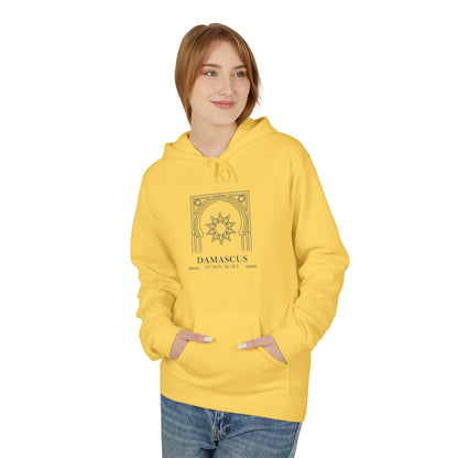 Damascus Heritage Hoodie — Minimal Middle Eastern Motif